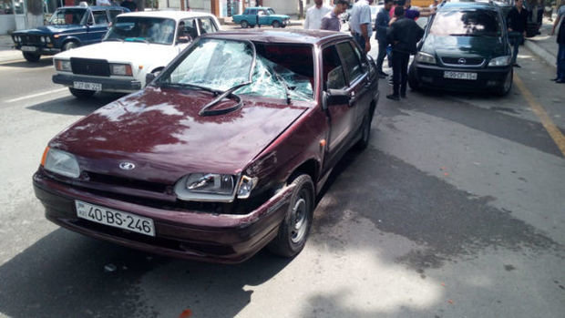 В Хачмазе пешеход чудом выжил после наезда - ВИДЕО