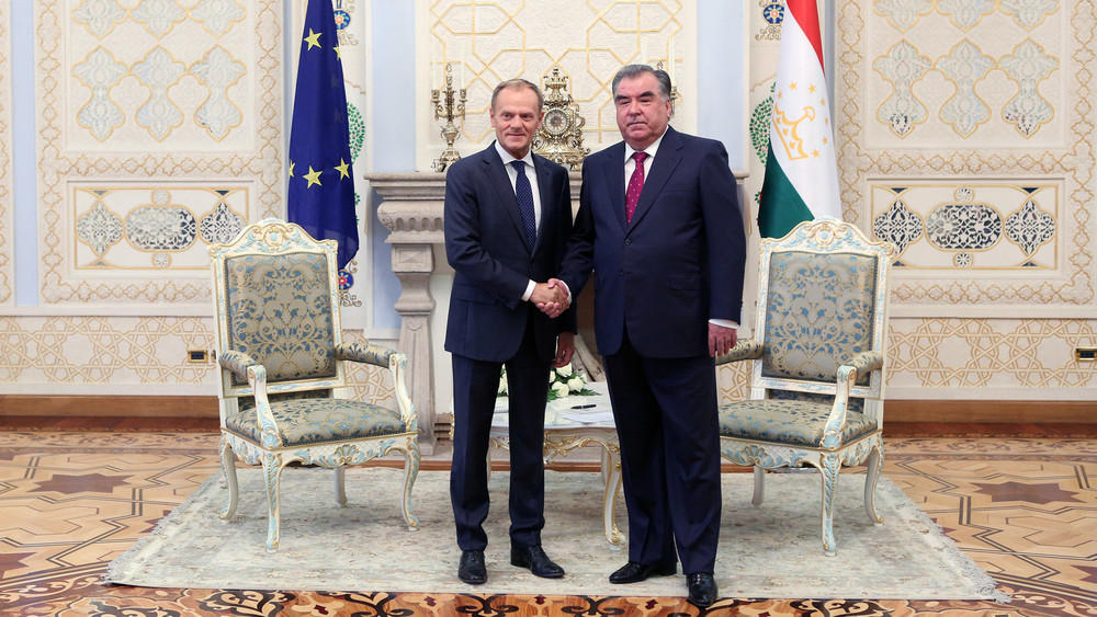 Встреча Эмомали Рахмона и Дональда Туска