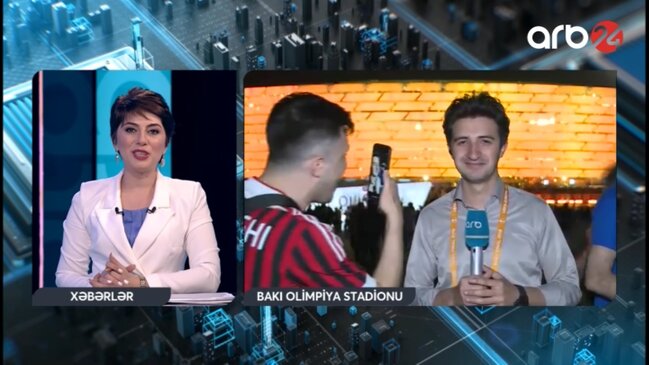 İngilis azarkeşlər Bakıda jurnalistə çətin anlar yaşatdı - VİDEO