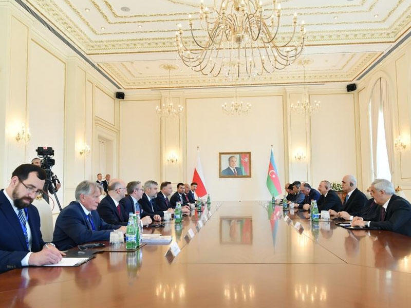 Prezident İlham Əliyev: Azərbaycan-Polşa əlaqələri çoxşaxəlidir, həm siyasi sahədə, iqtisadi sahədə, digər sahələrdə əməkdaşlıq edirik