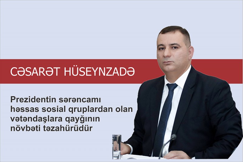 QHT sədri: “Prezidentin sərəncamı həssas sosial qruplardan olan vətəndaşlara qayğının növbəti təzahürüdür”