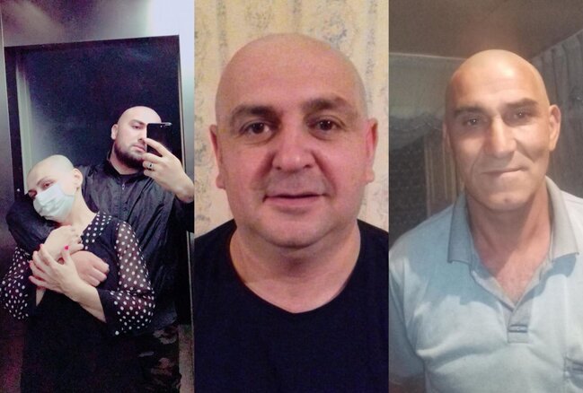 Tünzaləyə dəstək üçün ailəsi saçlarını keçəl etdi - Fotolar