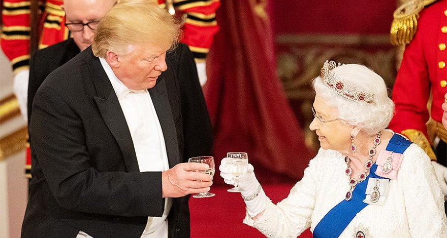 Трамп задремал во время тоста Елизаветы II