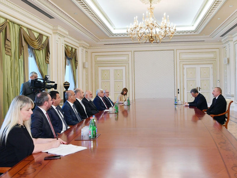 Prezident İlham Əliyev Türkiyə Böyük Millət Məclisinin vitse-spikerinin başçılıq etdiyi nümayəndə heyətini qəbul edib