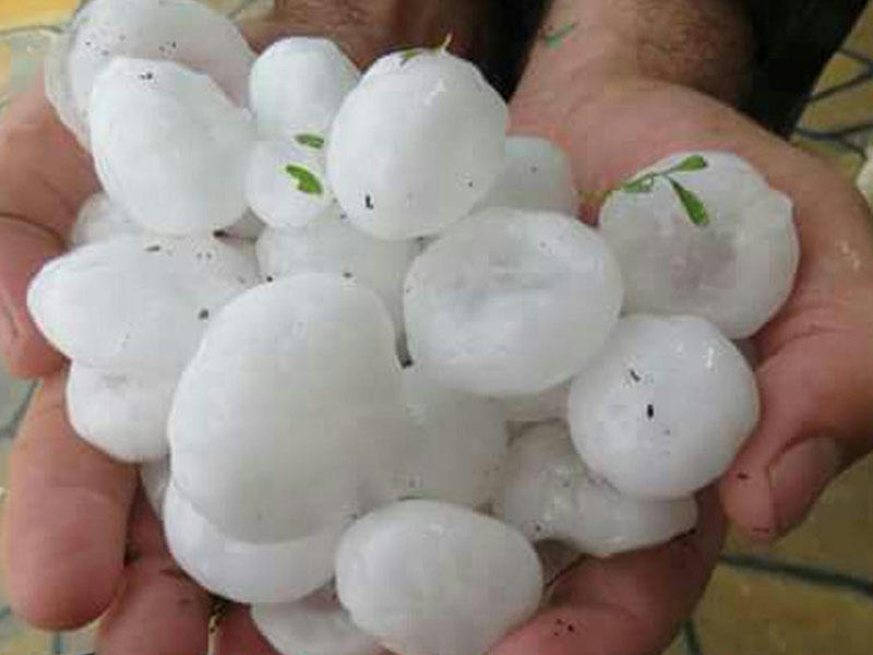 Bura rekord həddə - 1 metr hündürlüyündə dolu düşdü - FOTO