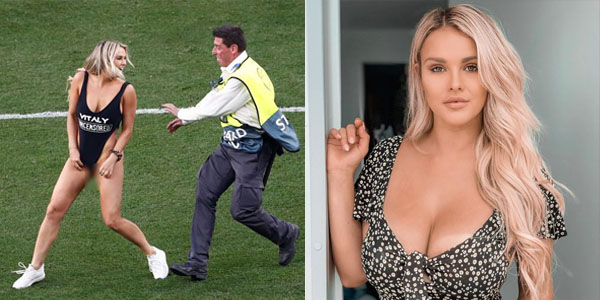 ÇL-in finalında meydana yarıçılpaq çıxan qızdan daha bir şok addım - FOTOLAR