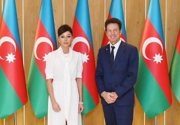 Mehriban Əliyeva MEDEF Biznes Şurasının prezidenti ilə görüşüb - FOTO