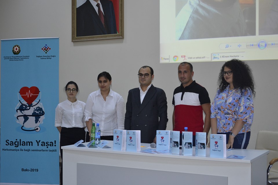 Sağlam Gəncliyə Doğru Ictimai Birliyi 'Sağlam Yaşa Narkomaniya ilə bağlı seminarların təşkili' adlı növbəti layihəsini həyata keçirmişdir