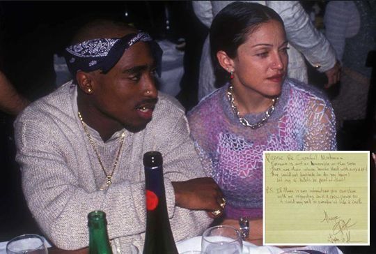 Письмо Тупака Мадонне выставили на аукцион за 100 тысяч долларов