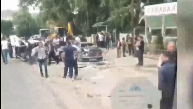 Цепное ДТП в Гедабеке: есть раненый - ВИДЕО