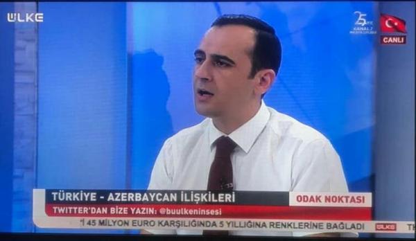 Elməddin Behbud Türkiyənin Ülke TV-nin canlı efirində gündəmlə bağlı sualları cavablandırıb