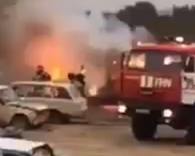 Şəmkir sakini “Hummer”ini BELƏ YANDIRDI - VİDEO