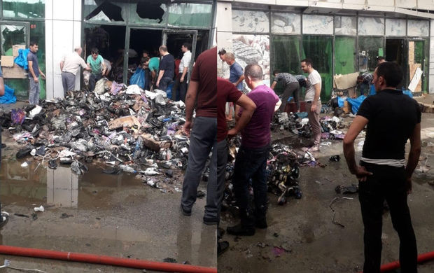 “Binə” ticarət mərkəzində yanğın - YENİLƏNİB + FOTO