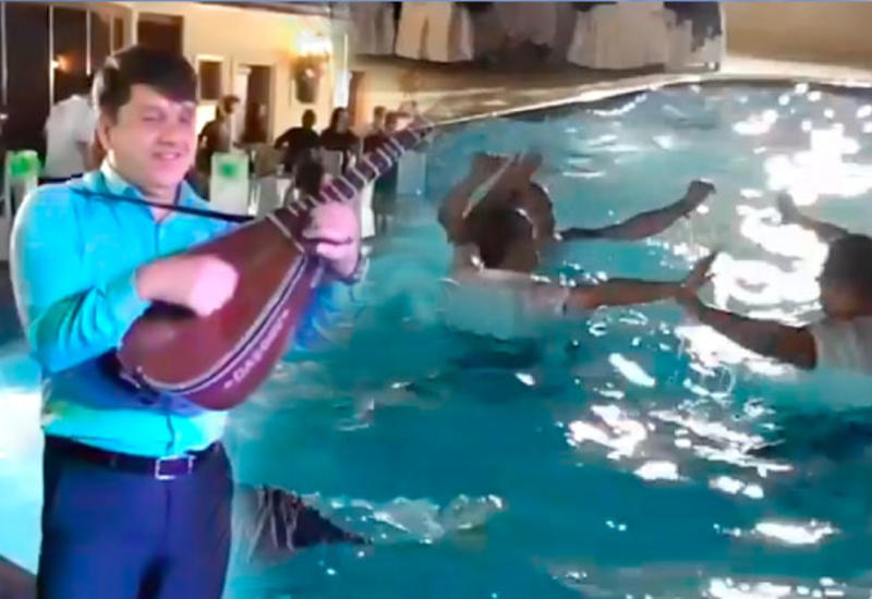 Необычный случай на свадьбе в Азербайджане - ВИДЕО