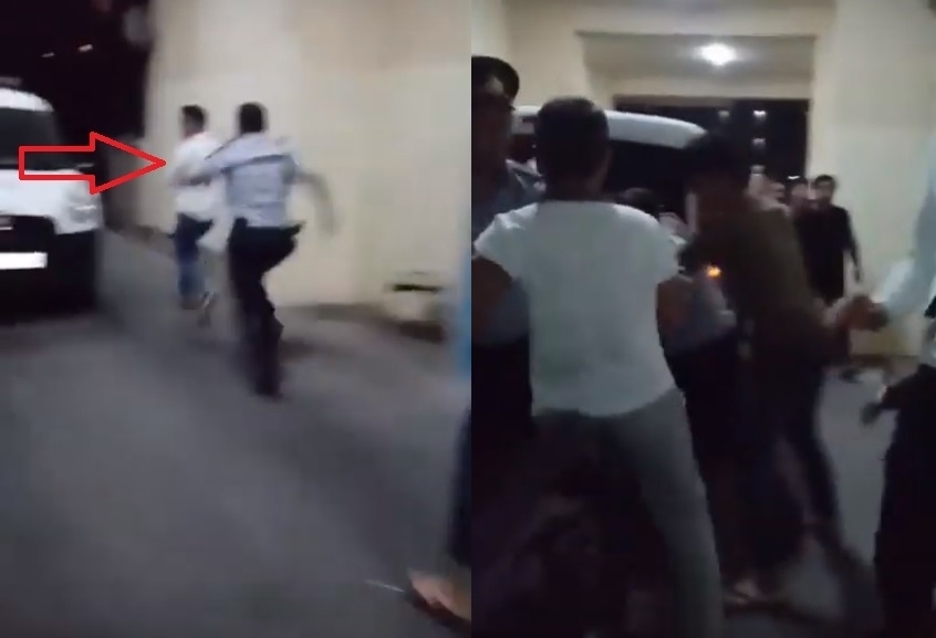 Bakıda sevdiyi qıza etdiyi jestə görə döyülən gəncin sürprizinin görüntüsü - VİDEO