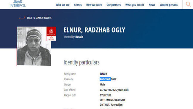 Terrorçuluğa dəstəkdə günahlandırılan azərbaycanlı beynəlxalq axtarışa verildi