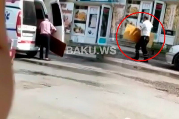 Təcili yardım maşını ilə yük daşıyan sürücü: 