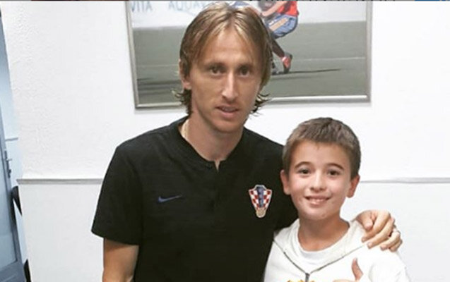 İlham Əliyevin nəvəsi Luka Modriçlə - FOTO