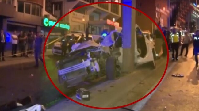 Dəhşətli qəza: avtomobil parçalandı, sürücü isə havada 