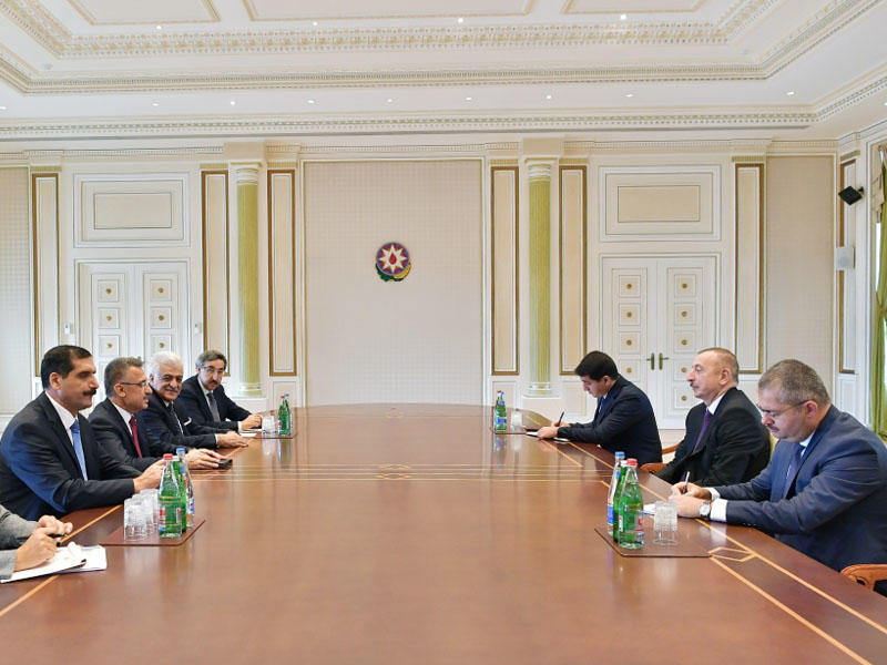 Prezident İlham Əliyev Türkiyənin Vitse-prezidentinin başçılıq etdiyini nümayəndə heyətini qəbul edib - FOTO