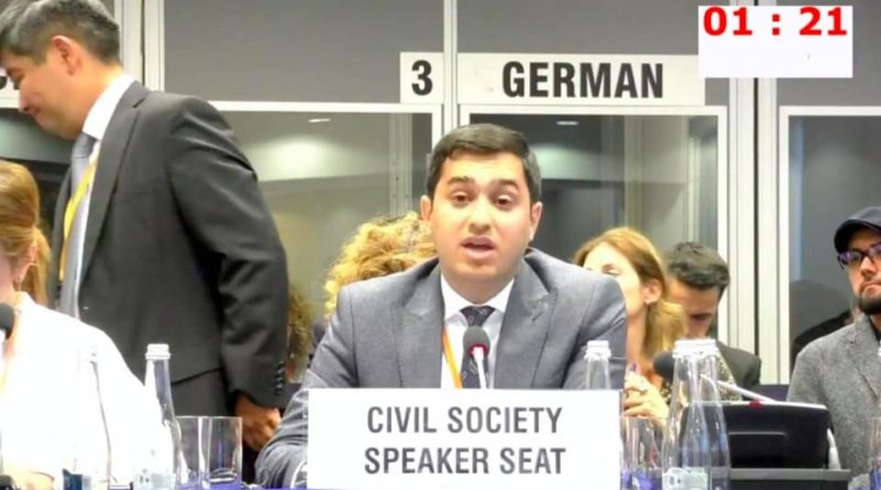 Fərid Şahbazlı ATƏT-in İllik Toplantısında Azərbaycanda medianın vəziyyətindən danışıb