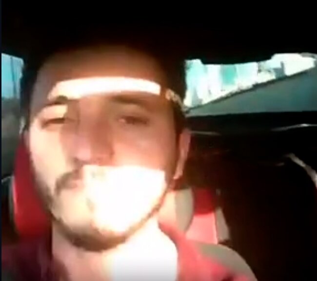 Bakıda gənc öz düşdüyü qəzanı lentə aldı - VİDEO