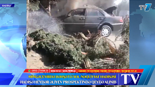 MİNGƏÇEVİRDƏ DƏHŞƏTLİ QƏZANIN ANBAAN VİDEOSU 