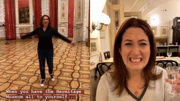 Zukerberqin bacısı Peterburqu ziyarət etdi və arağın tamına baxdı – FOTO