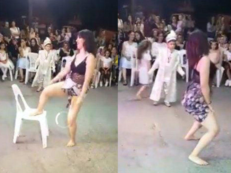 Sünnət toyunda biabırçılıq edən rəqqasə sərbəst buraxıldı - FOTO