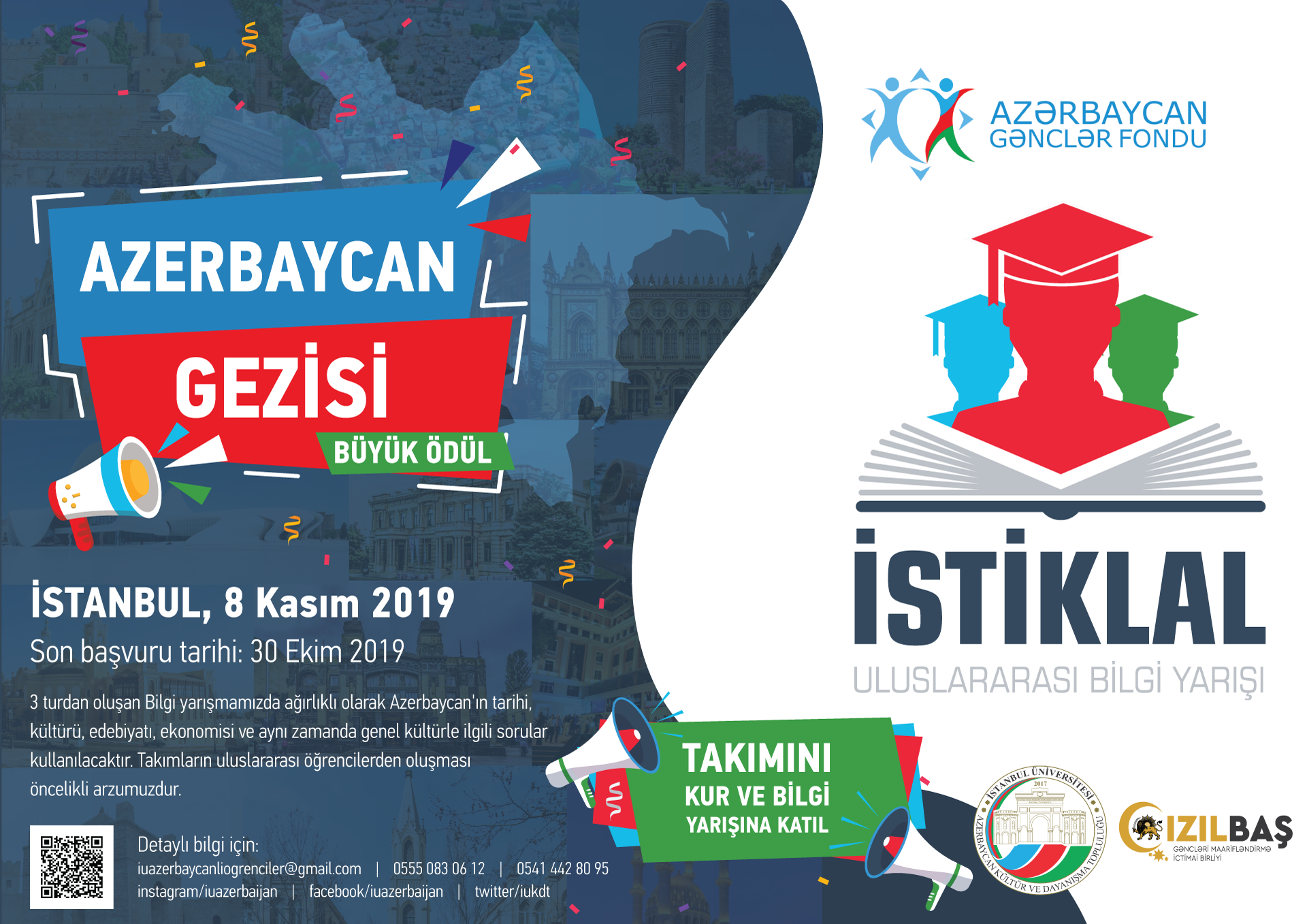 Gənclər Fondunun dəstəyi ilə “İSTİQLAL” Beynəlxalq Bilik Yarışması keçiriləcək – TÜRKİYƏDƏ