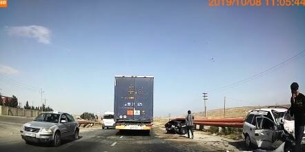 Balaxanıda baş verən dəhşətli qəzanın görüntüləri - VİDEO