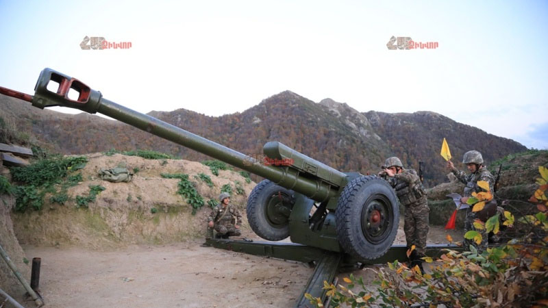 Ermənilər Qarabağda top atışları həyata keçirdi (FOTOLAR)