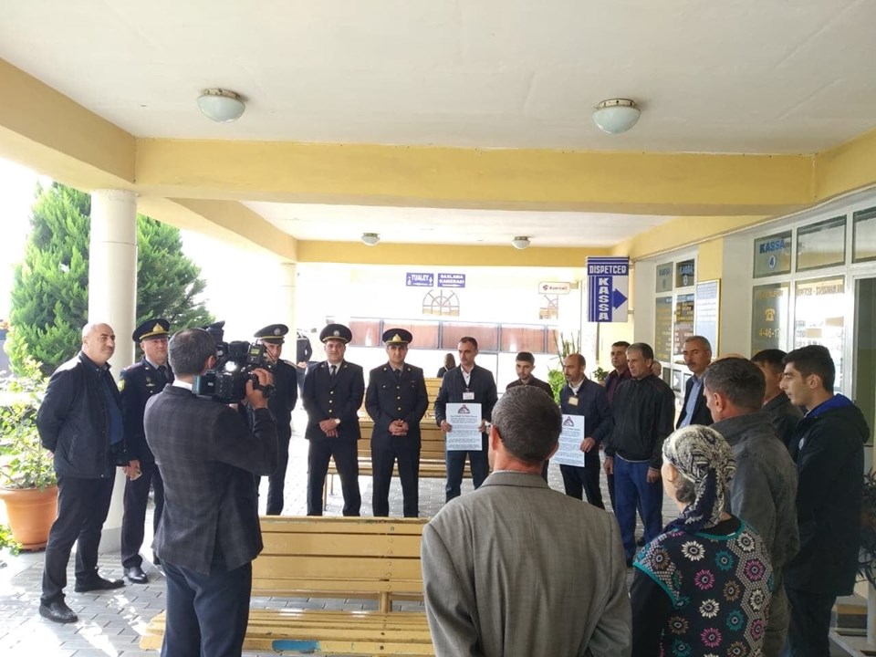 DYP və DANX avtovağzallarda təbliğat işlərini davam etdirir