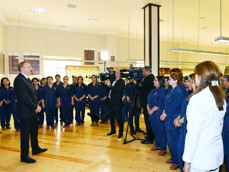 Prezident İlham Əliyev “Azərxalça” ASC-nin Qəbələ filialının açılış mərasimində iştirak edib - FOTO