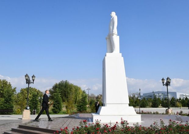 Ильхам Алиев в Агдашском районе - ФОТО