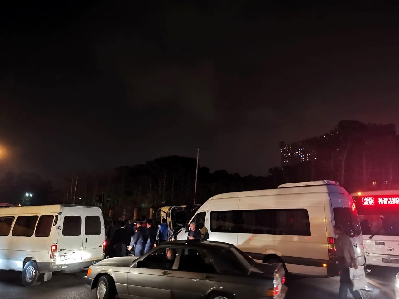 Biləcəridə zəncirvari qəza - FOTO