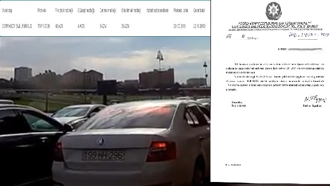 Vətəndaş qayda pozan sürücüdən şikayət etdi, DYP cərimələdi - VİDEO