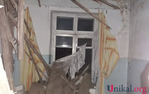 Bakıda yaşayış binası uçdu - FOTOLAR