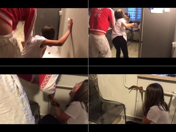 Известный актер привязал дочь к батарее - ВИДЕО