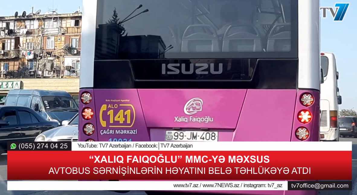 “XALIQ FAIQOĞLU”nun avtobusu sərnişinlərin həyatını belə təhlükəyə atdı - VİDEO