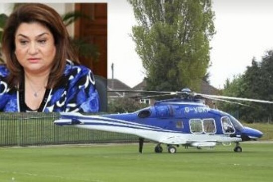 Hicran Hüseynova sakinlərlə görüşə helikopterlə getdi