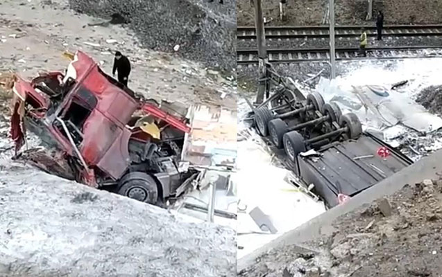 Körpüdən aşan TIR-da ölənlərin fotosu