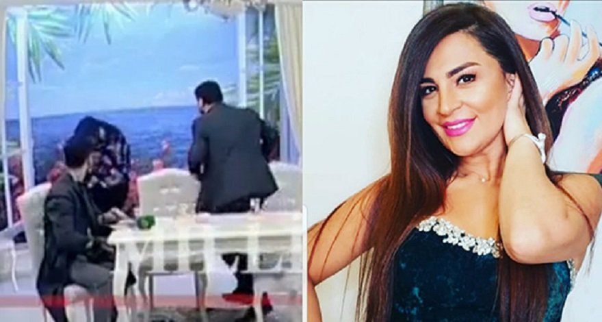 Азербайджанская певица упала в прямом эфире - ВИДЕО