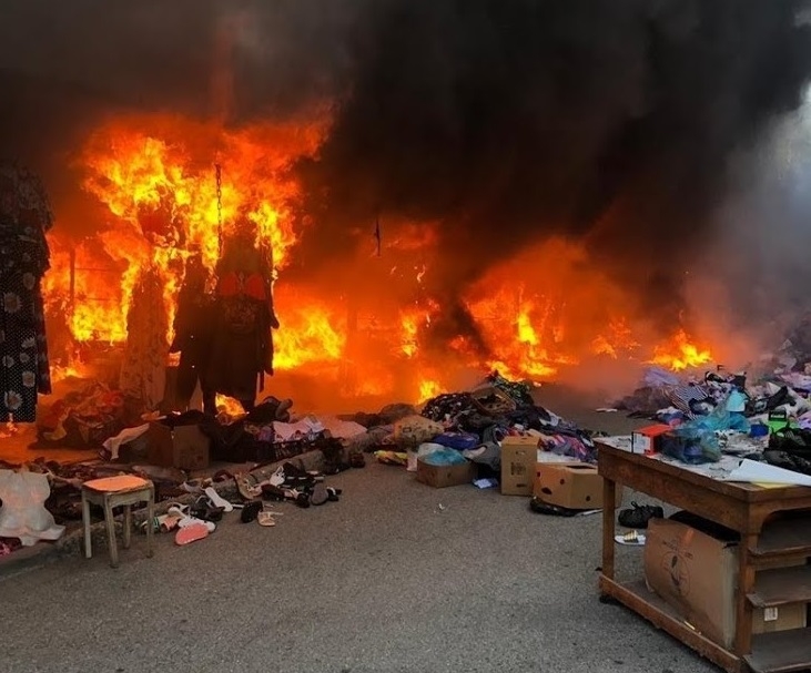 Sabunçu bazarında güclü yanğın - VİDEO