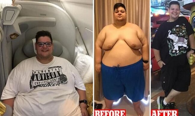 Bu adam istirahət edərək və ac qalmadan 200 kq ARIQLADI - FOTOLAR