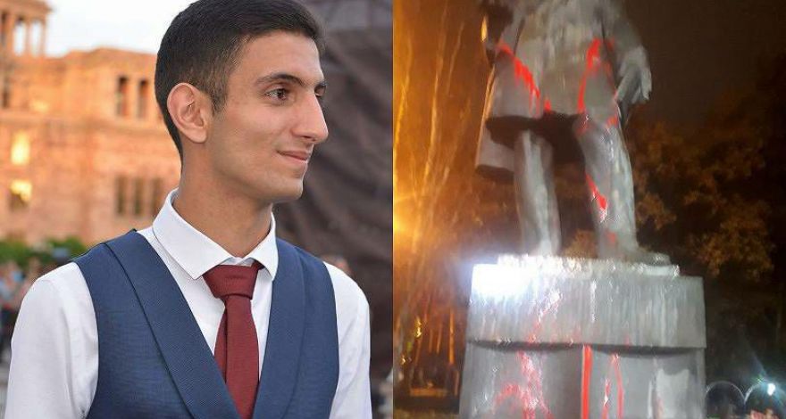 В Армении осквернили памятник Грибоедову