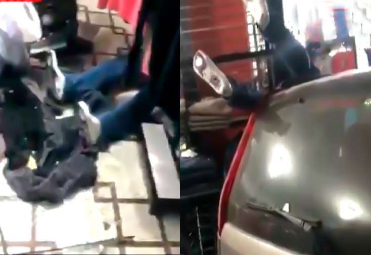 Bakıda maşın mağazaya belə girdi - ANBAAN VİDEO