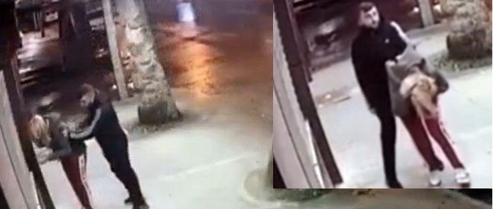 Gecə saatlarında küçədə qadının başına oyun açdı: Hadisə kameraya düşdü