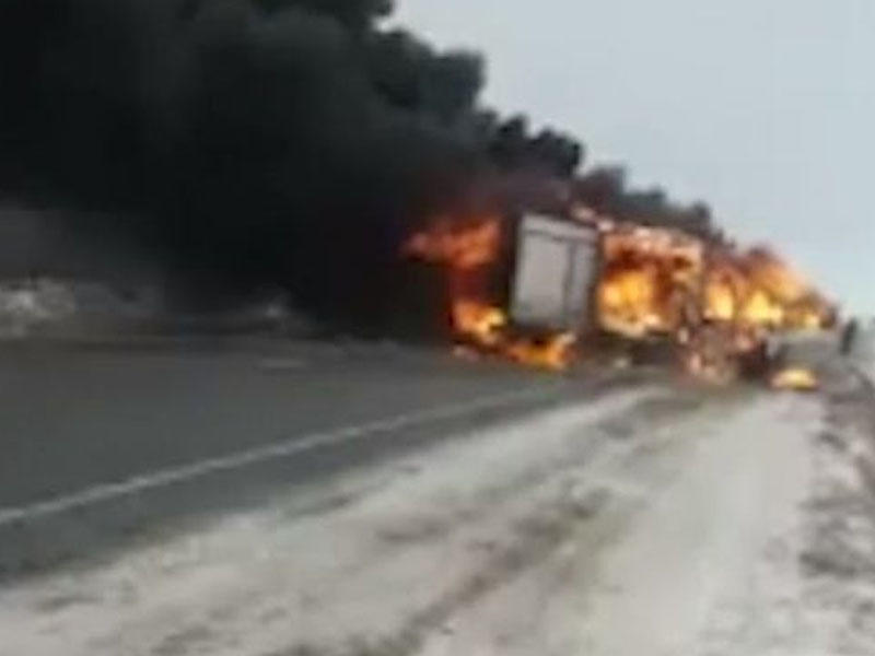 Dəhşətli qəza: Qırğızıstan vətəndaşları diri-diri yandı - VİDEO