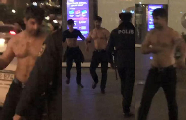 Bakıda yarıçılpaq bıçaqlı şəxslər insanlara belə hücum etdi - VİDEO